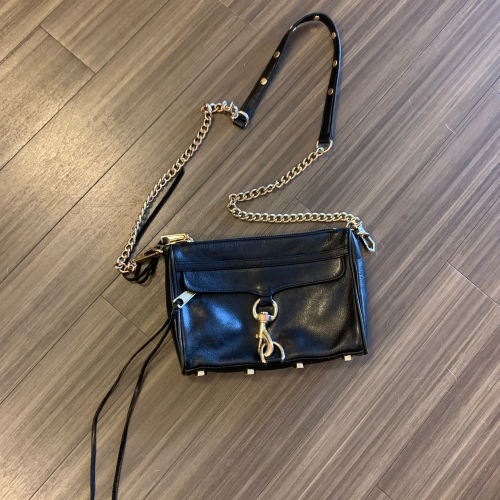 Rebecca Minkoff Mini Mac- Black+Gold